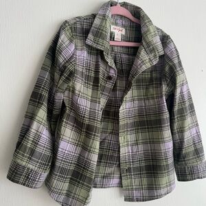 Cat & Jack Green and Purple Plaid Kids Jacket